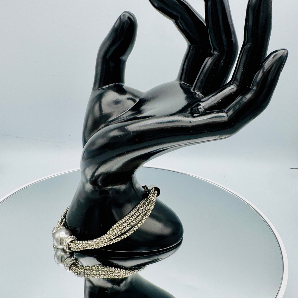 Premier Designs Pure Sophistication Bracelet Silver Popcorn Chain 7 in